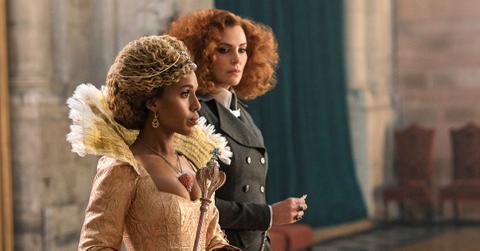 (L-R) Kerry Washington as Professor Dovey, Charlize Theron as Lady Lesso