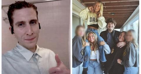 (L-R): Bryan Kohberger selfie; victims of the University of Idaho murders