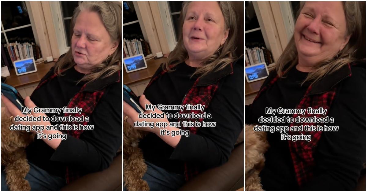 This grandma realizes she accidentally implied she was a swinger ion a dating app.