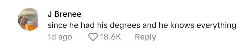 Comment on viral video about doctor who showed up six hours late for catering order.