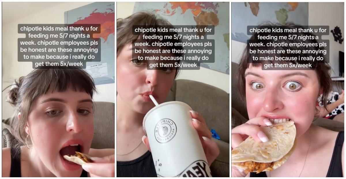 Woman Eats Chipotle Kid's Meal Almost Every Night for Dinner