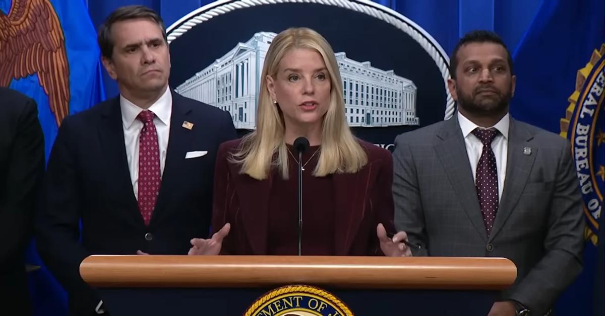 USAG Pam Bondi and FBI Director Kash Patel address Ryan Wedding's charges in a press conference