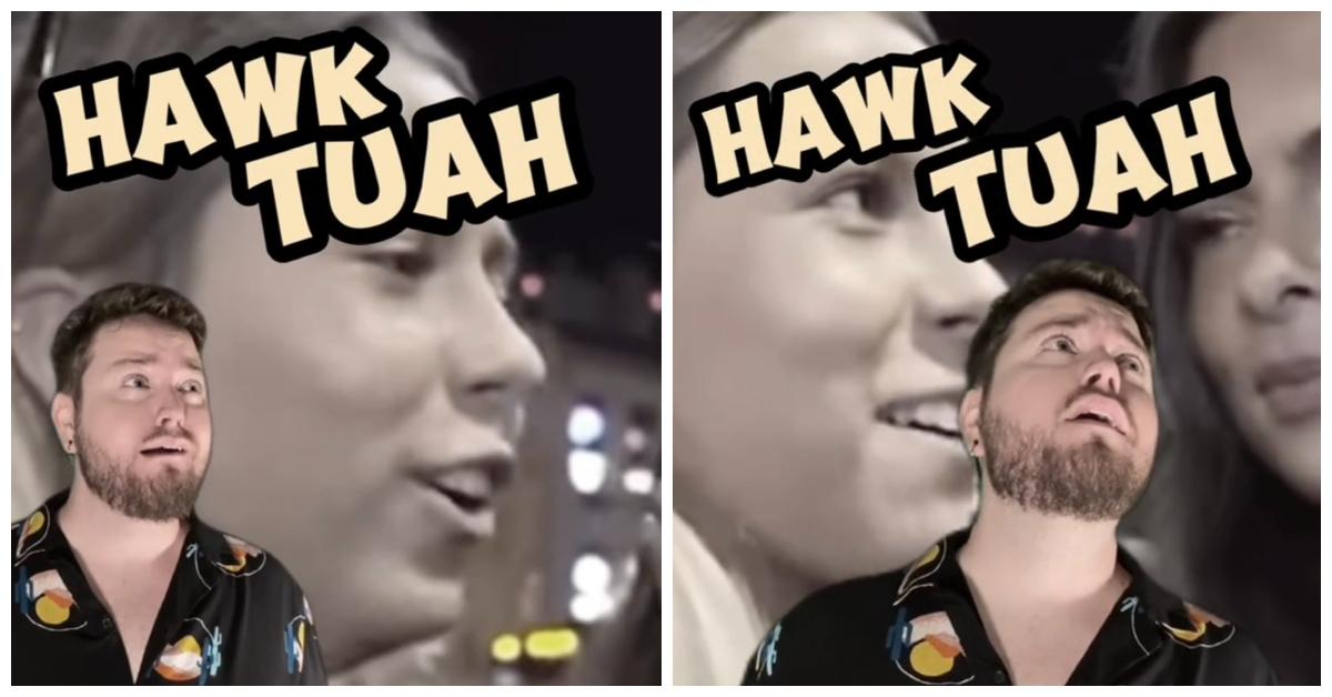 TikTok user Joey Kalico (@rollingblue) created a "Hawk Tuah" song to the tune of "Hallelujah."