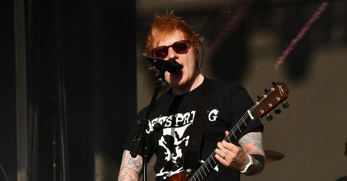 Ed Sheeran performing with Dexter Holland and The Offspring in 2024.