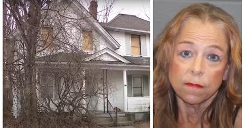 (L-R): Kimberly Sullivan's house; Kimberly Sullivan mug shot