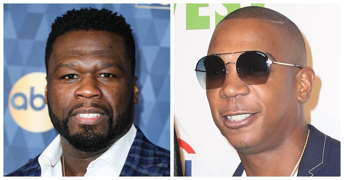 50 Cent (L) and Ja Rule (R)