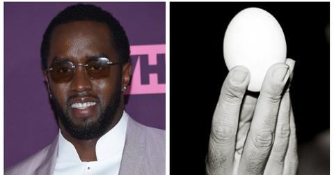 (L-R): Sean "Diddy" Combs; hard boiled egg