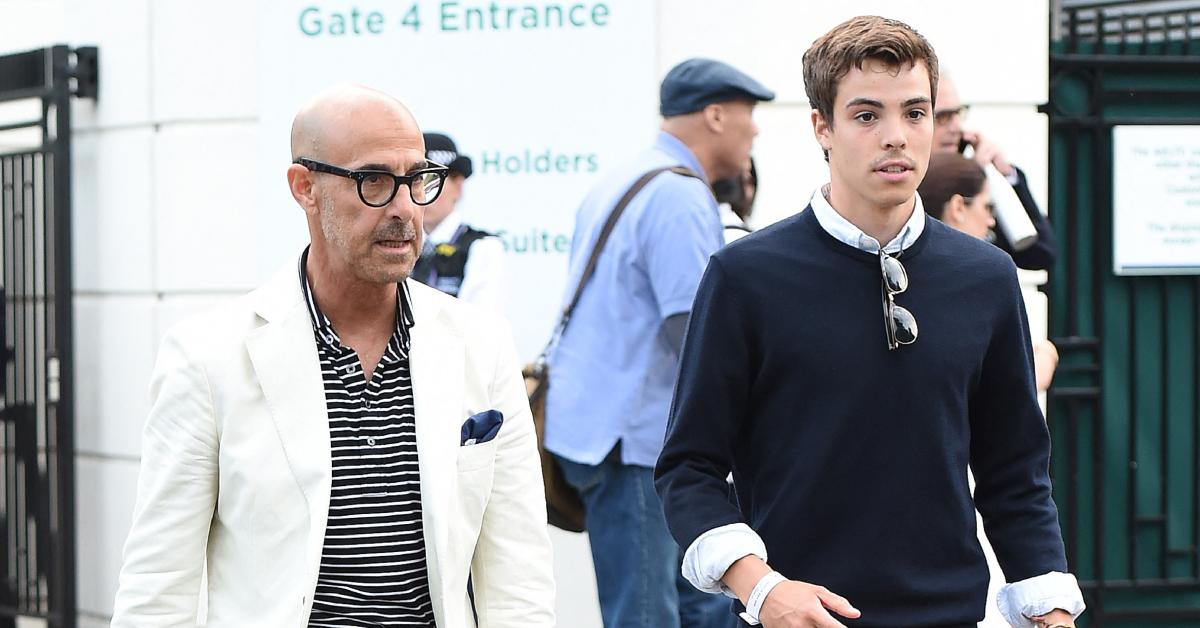 Stanley Tucci and his son, Nicolo, in 2019.