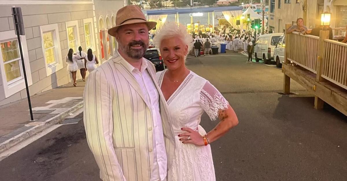 Anne Burrell and her husband in Bermuda