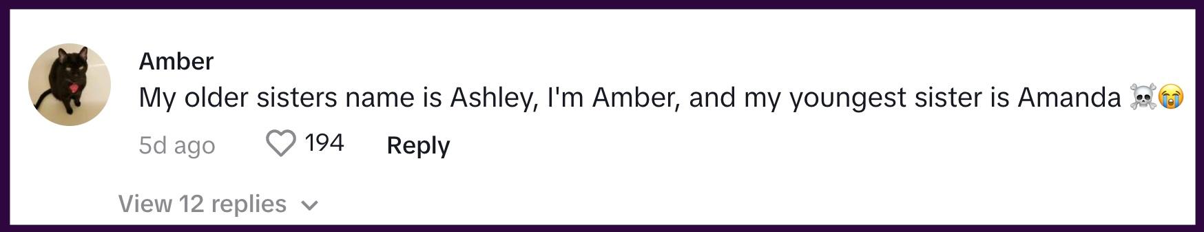 millennial names like ashley amber amanda are now old people names - tiktok comment