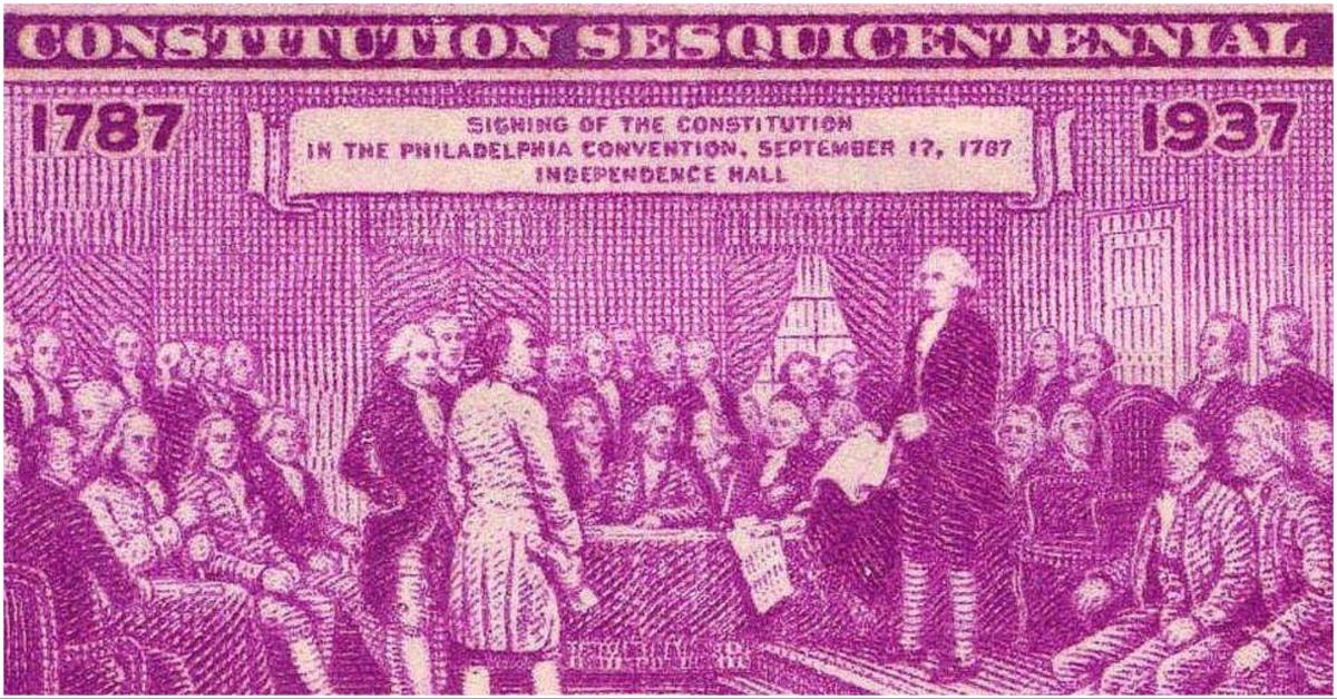 Postage Issue of 1937 commemorating the 150th anniversary of the signing of the Constitution