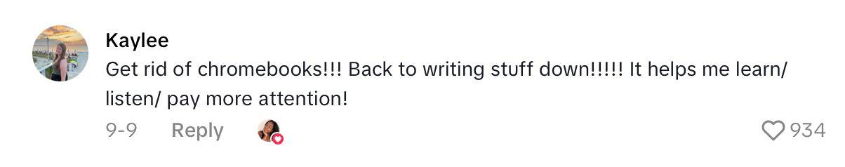 Comment on video of woman blaming No Child Left Behind for causing an education crisis.