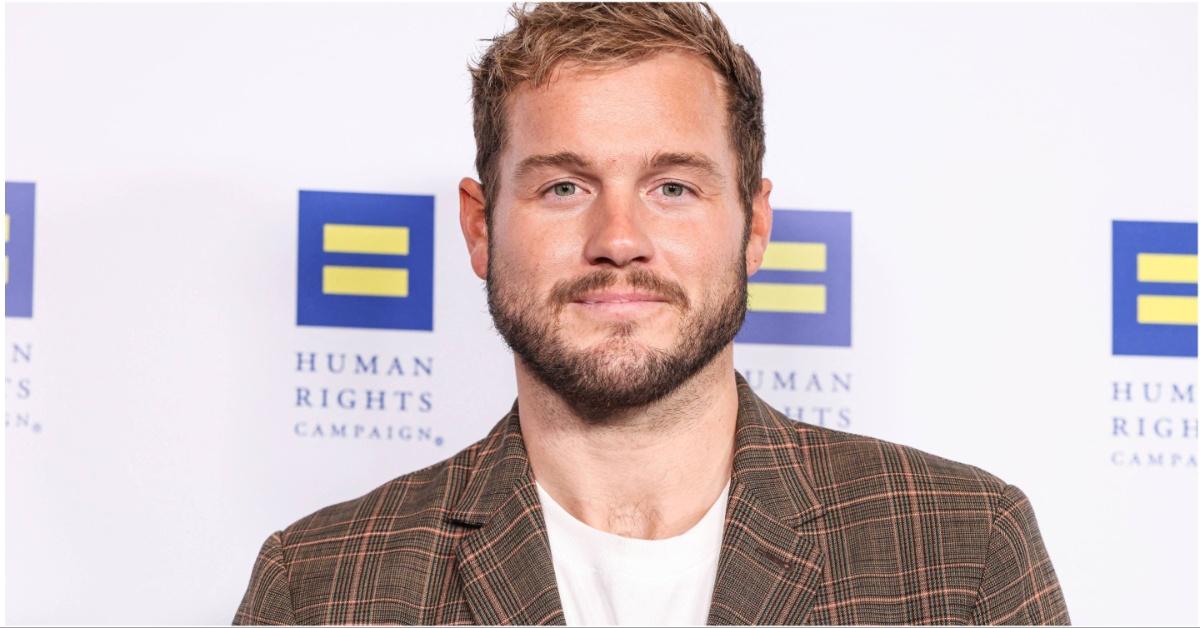 Colton Underwood attending a Human Rights event
