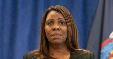 Letitia James speaking at a 2025 press conference.