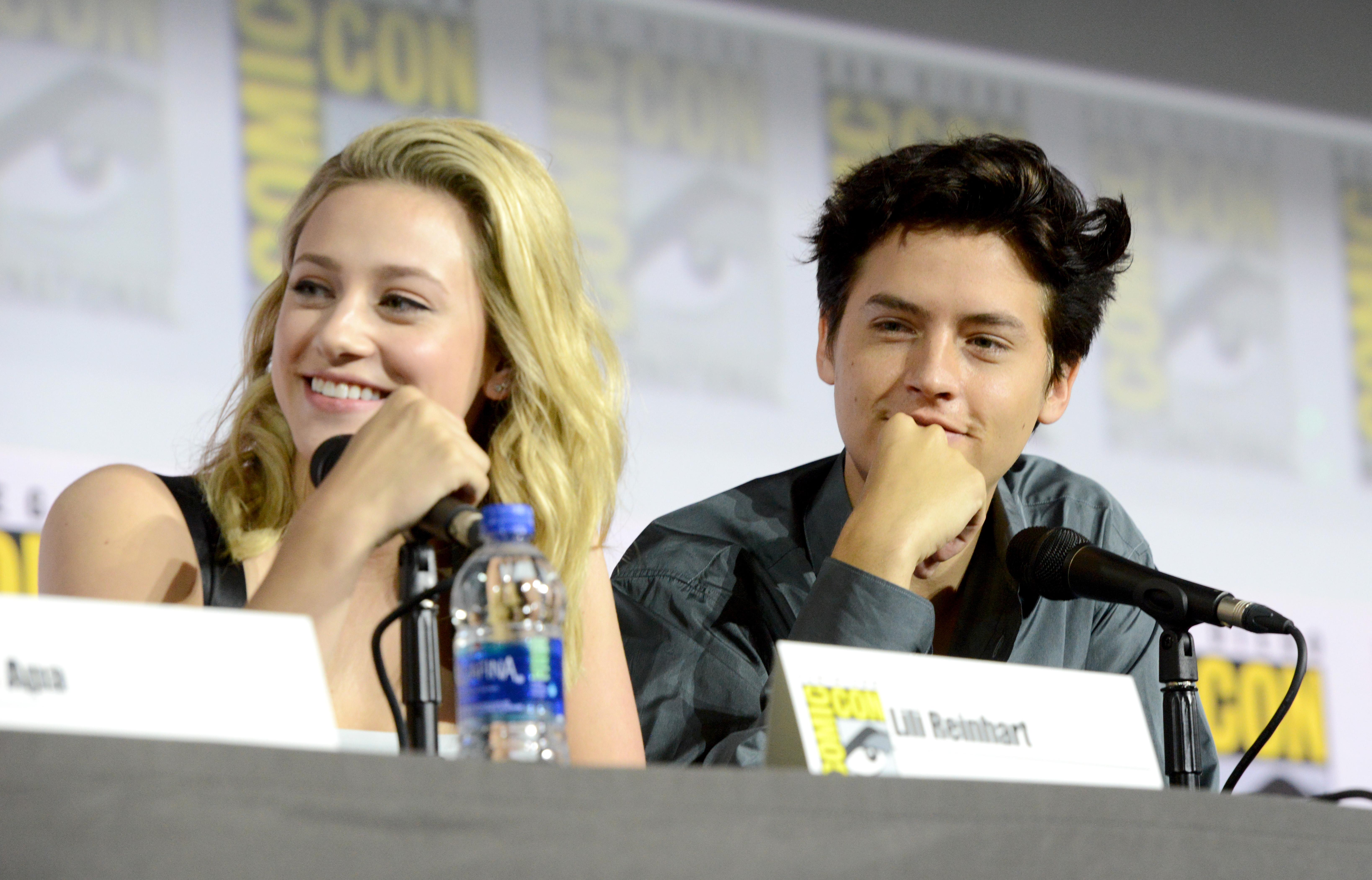 Lili Reinhart and Cole Sprouse attend Comic-Con.