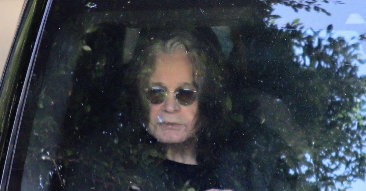 Ozzy Osbourne in a car in 2021.