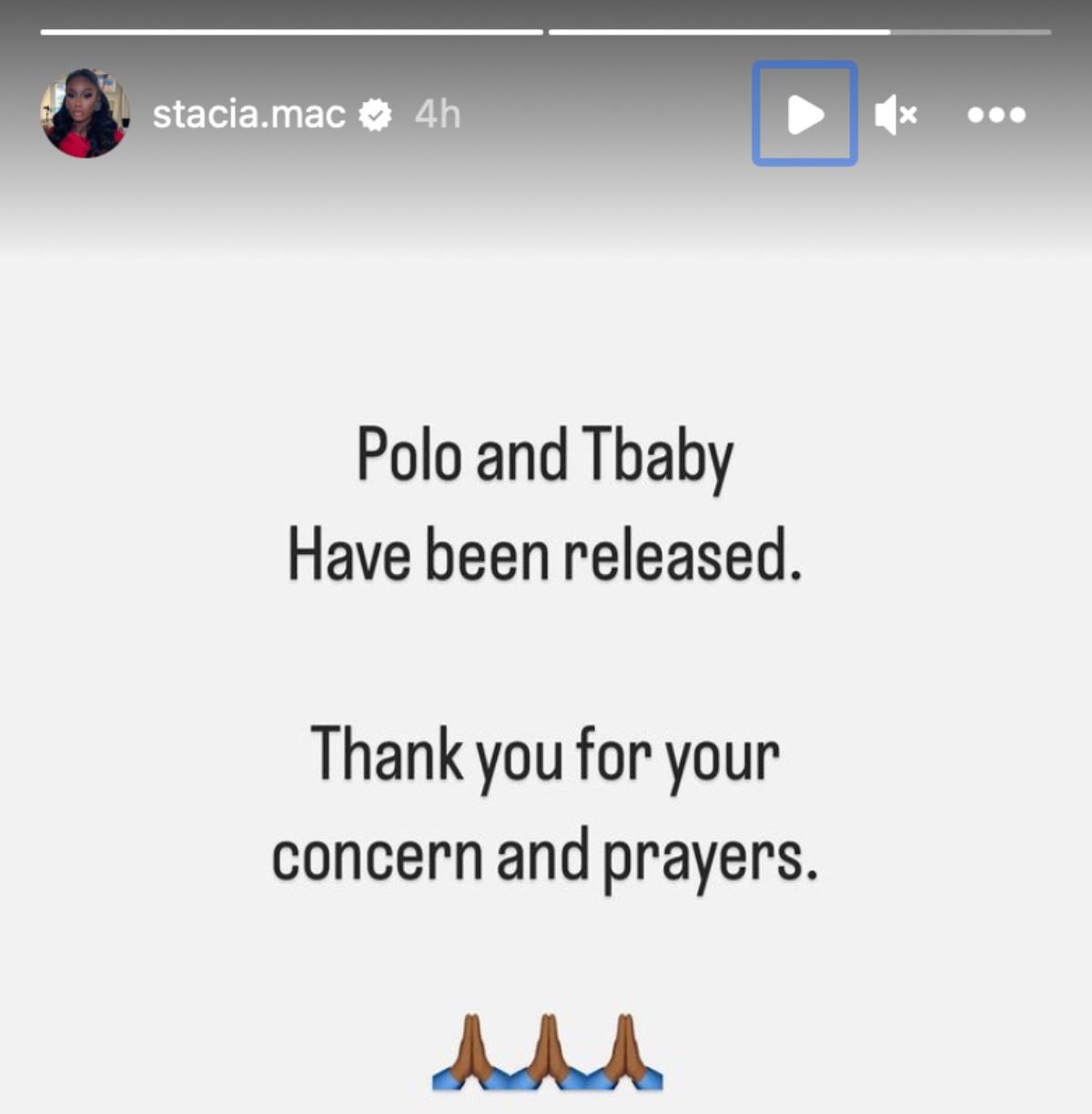 A screenshot from Stacia Mac's Instagram page