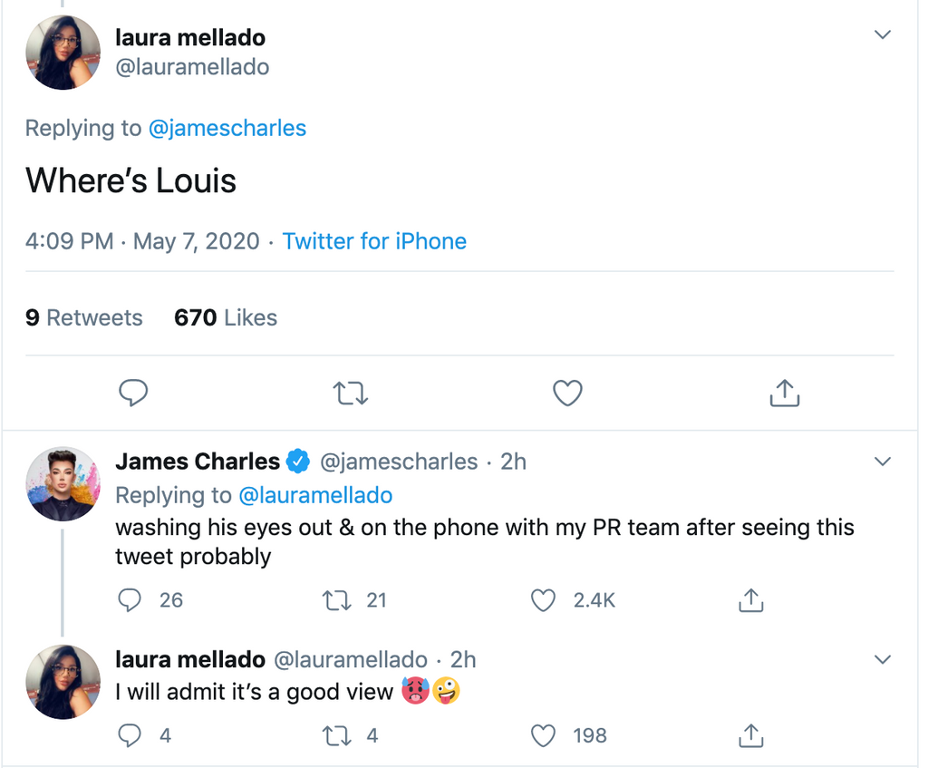 James Charles Posts Nude Photo on Twitter "It's a Beautiful Day Today"