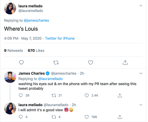 James Charles Posts Nude Photo on Twitter: "It's a Beautiful Day Today"