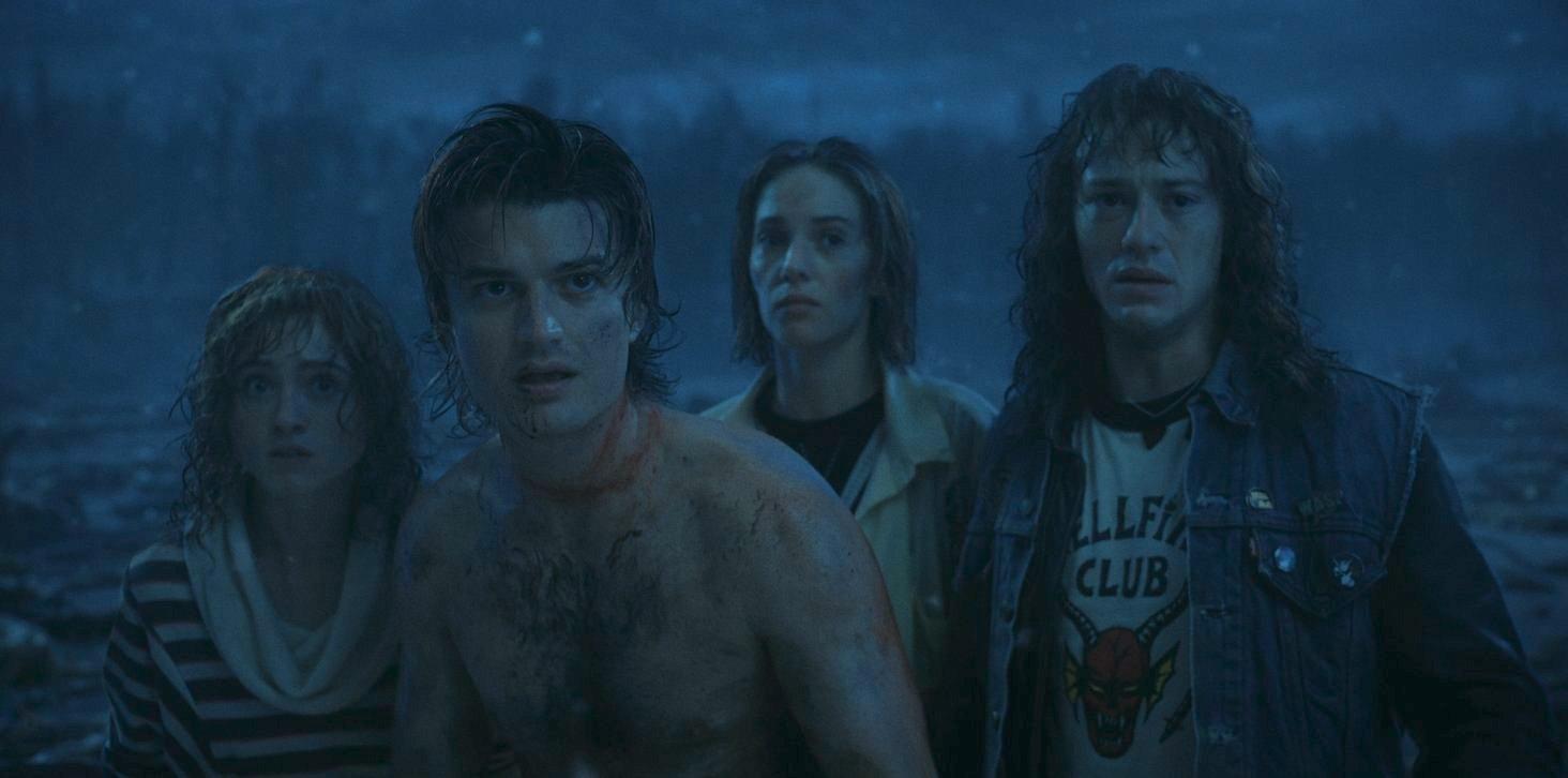 Nancy, Steve, Robin, and Eddie in Season 4 of 'Stranger Things.'