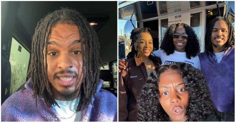 (l-r): Keith Lee, his wife Ronni, Sherell Hodge, and Keith Lee