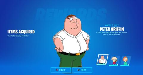 Peter Griffin in 'Fortnite'