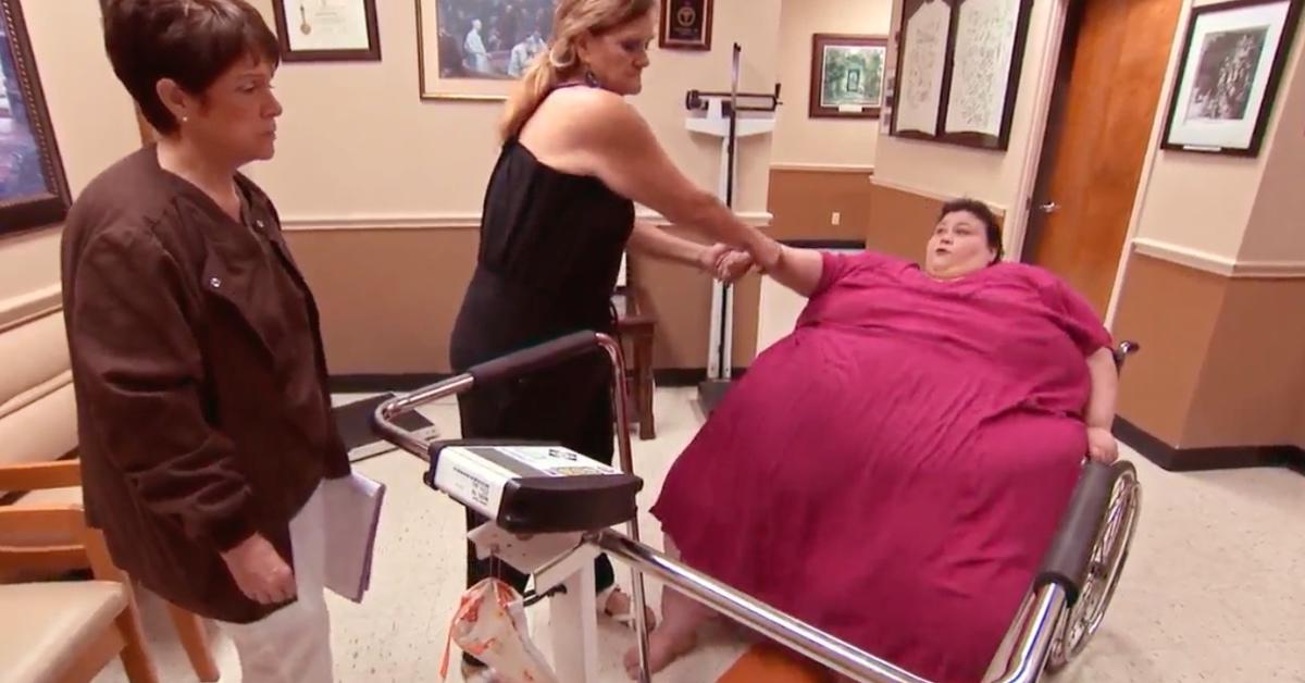 Margaret in 'My 600-lb Life' at Dr. Now's office.