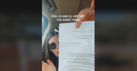 Viral post about woman who confused her state ID for her driver's license.