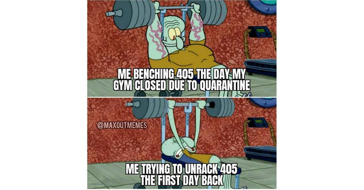 workout memes squidward