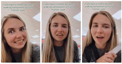 Woman is kicked off a Frontier flight TikTok