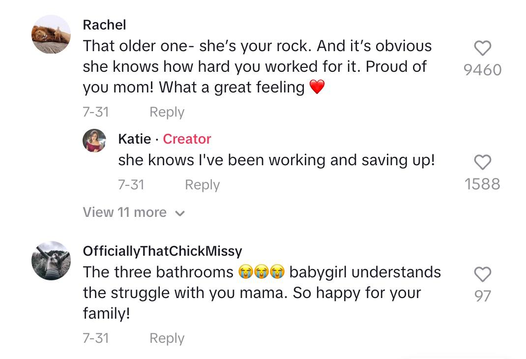 tiktok comments mom surprises kids with new house