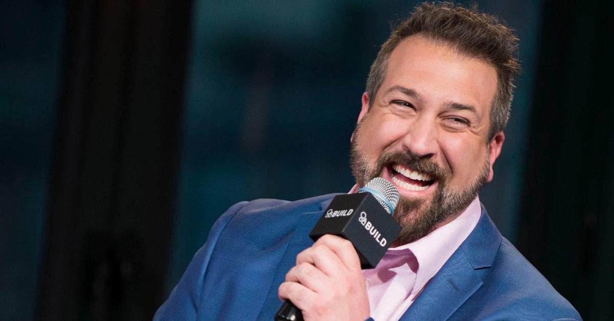 Joey Fatone attends the AOL Build Speaker Series to discuss "My Big Fat Greek Wedding 2" at AOL Studios In New York 