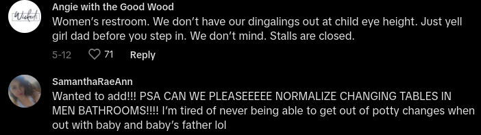 Girl Dads Ask: Which Bathroom Should They Bring Daughter Into? TikTok