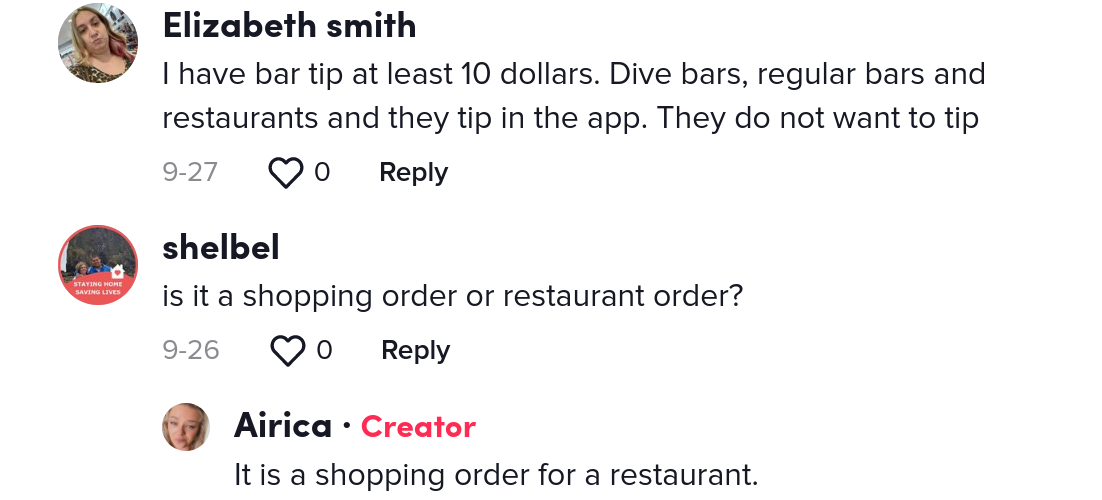 instacart shopper restaurant  item order