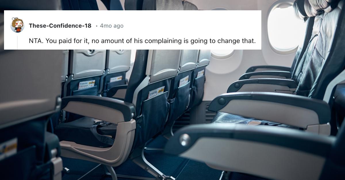 Comment on viral post about flier who was mocked for buying empty seat in front of empty plane seats.