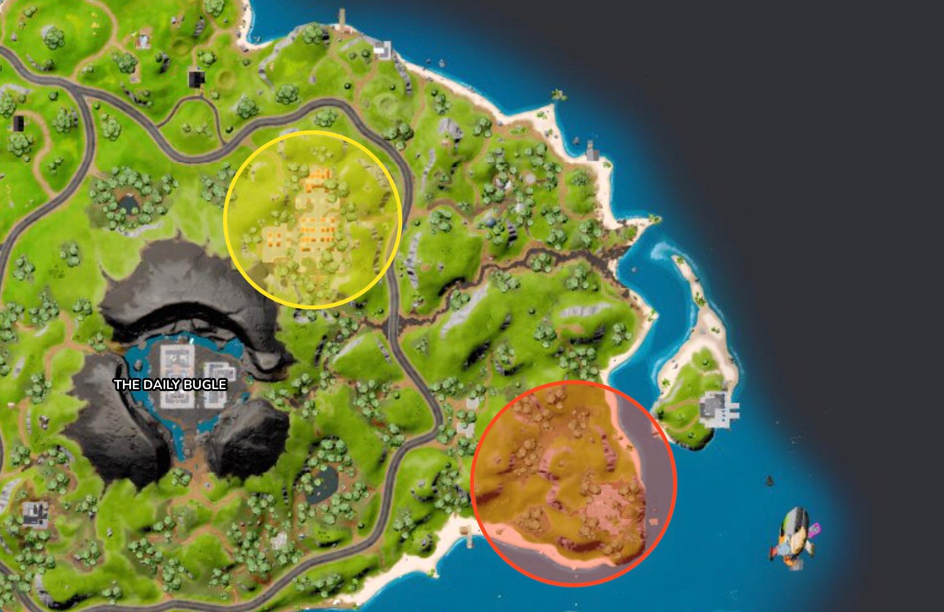 Location of the Temple and Ruins in 'Fortnite'