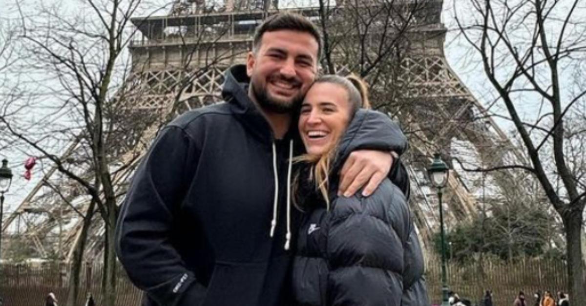 Sabrina Ionescu with her husband, Hroniss Grasu, in Paris