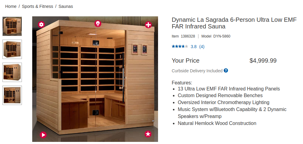 costco sauna