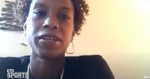 Simone Biles's birth mother Shanon Biles speaks to TMZ in 2016