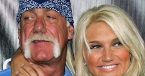 Hulk Hogan shares a hug with his daughter, Brooke Hogan.