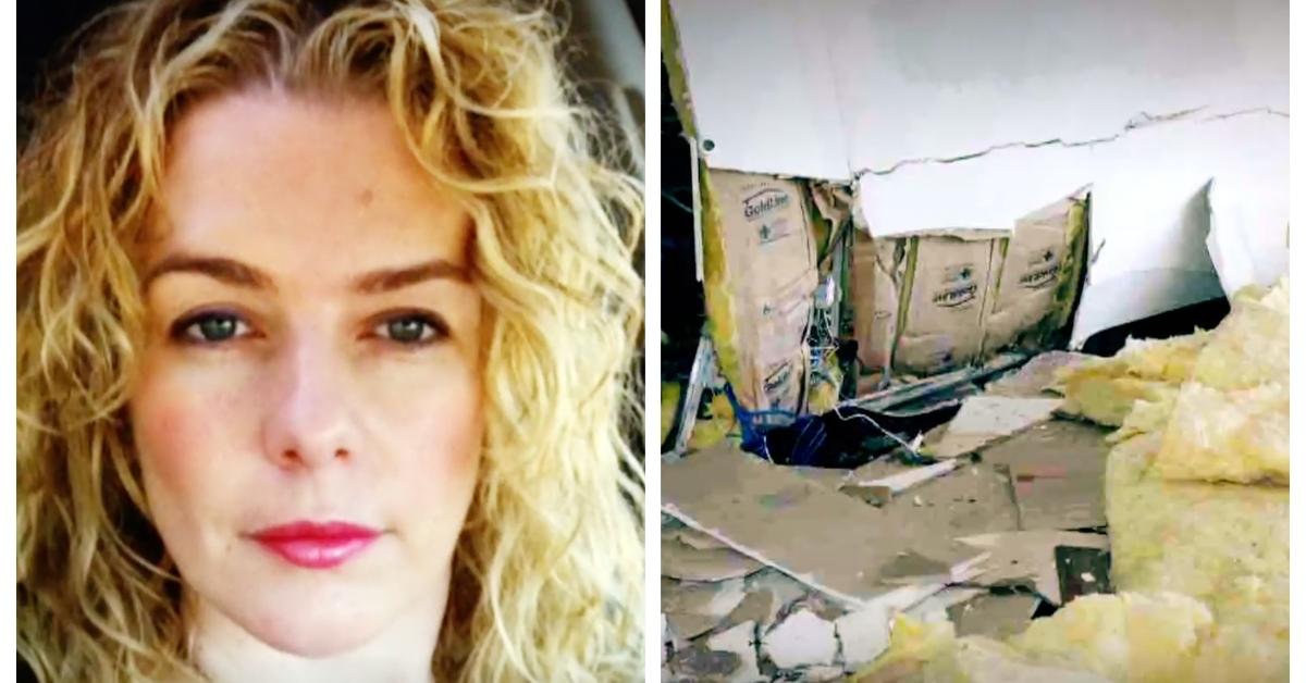 (L-R): Ildiko Krajnyak; Ildiko Krajnyak's spa following the explosion