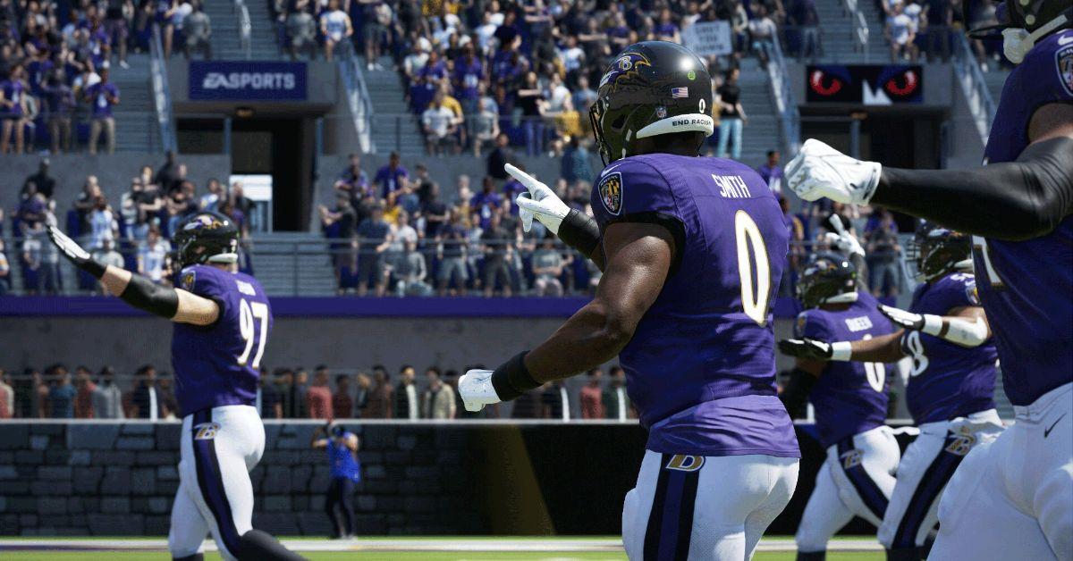 Ravens players cheering in Madden NFL 24.