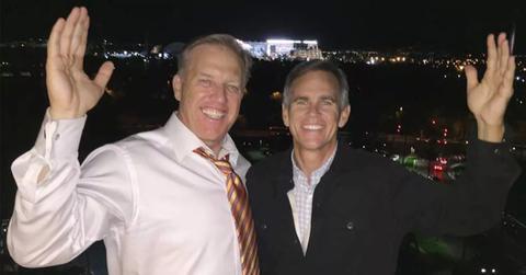John Elway and his longtime agent Jeff Sperbeck.