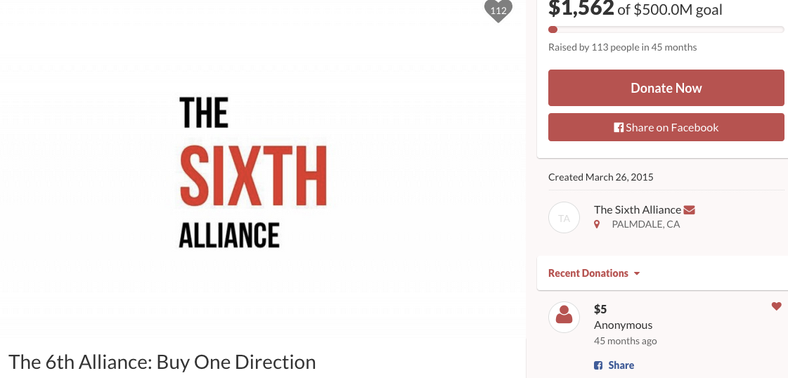 one direction gofundme