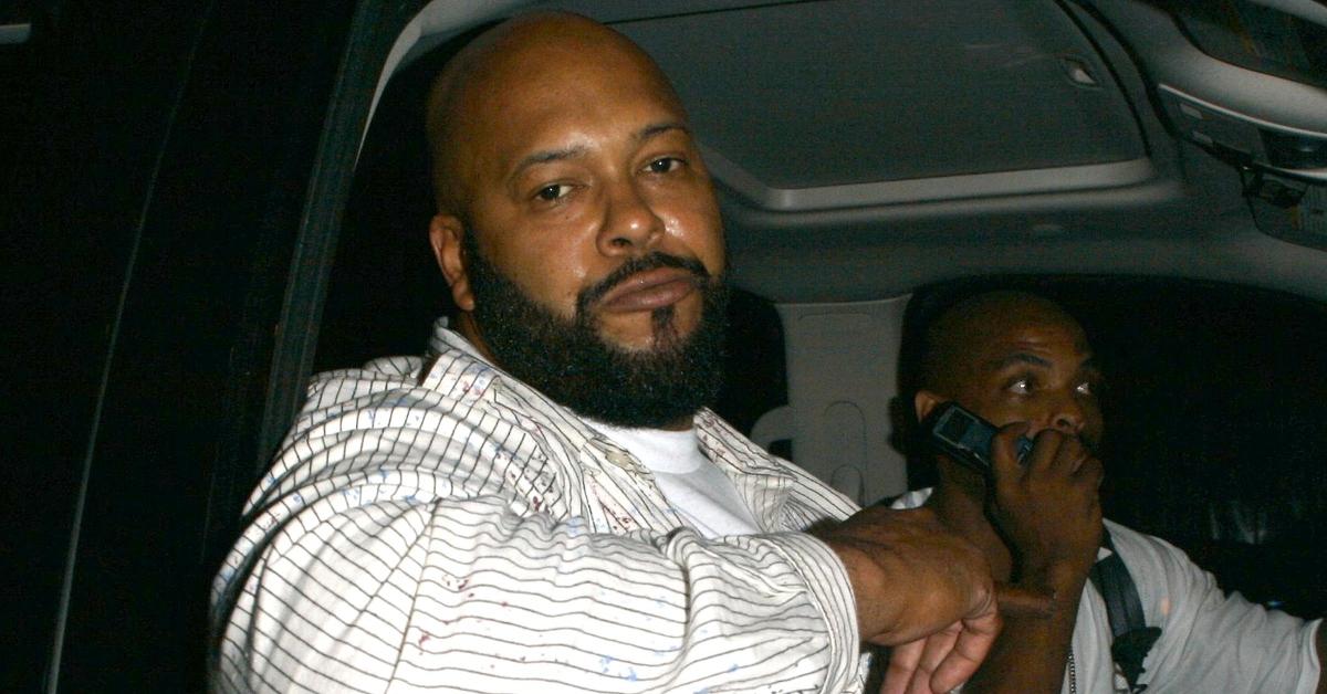 Suge Knight in the passenger seat of a car