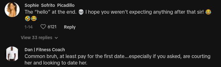 man asks first date to split bill