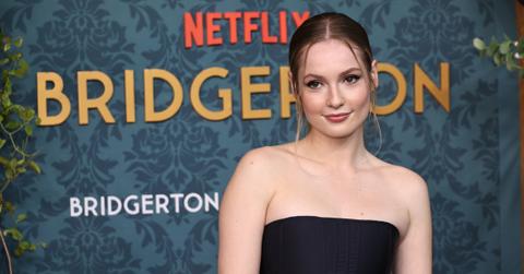 Hannah Dodd on the 'Bridgerton' red carpet in May 2024