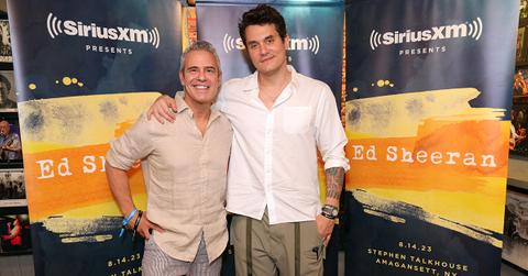 Andy Cohen and John Mayer at a SiriusXM Ed Sheeran performance.