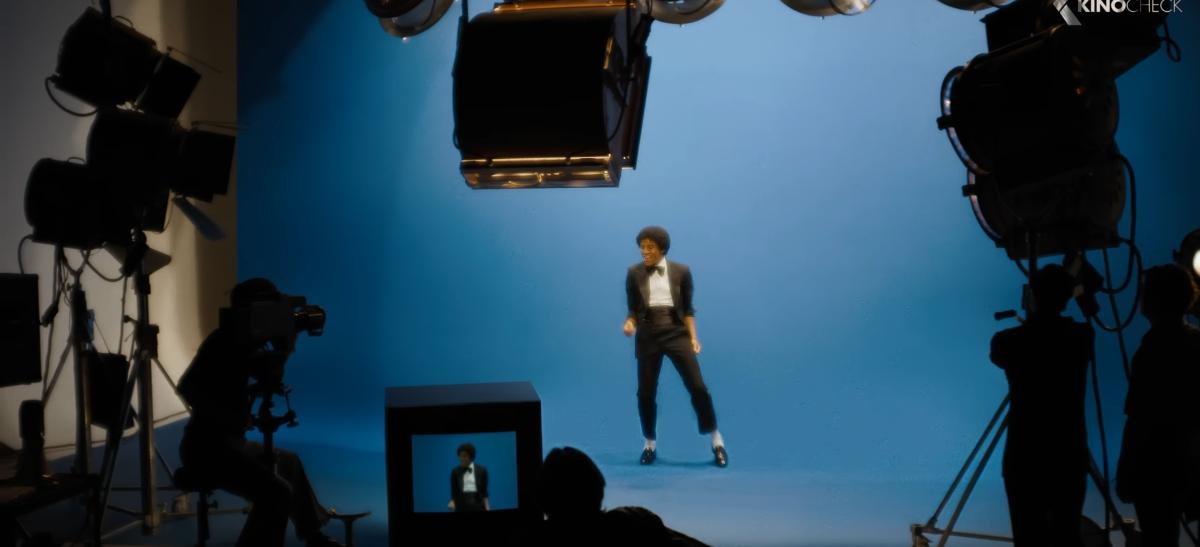 A young Michael Jackson films a music video in Michael.