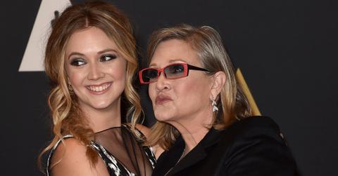 Billie Lourd and Carrie Fisher